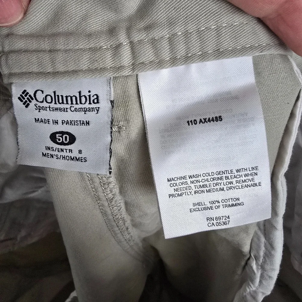 Columbia‎ Shorts Mens Size 50 Cargo Khaki High Rise 7.5